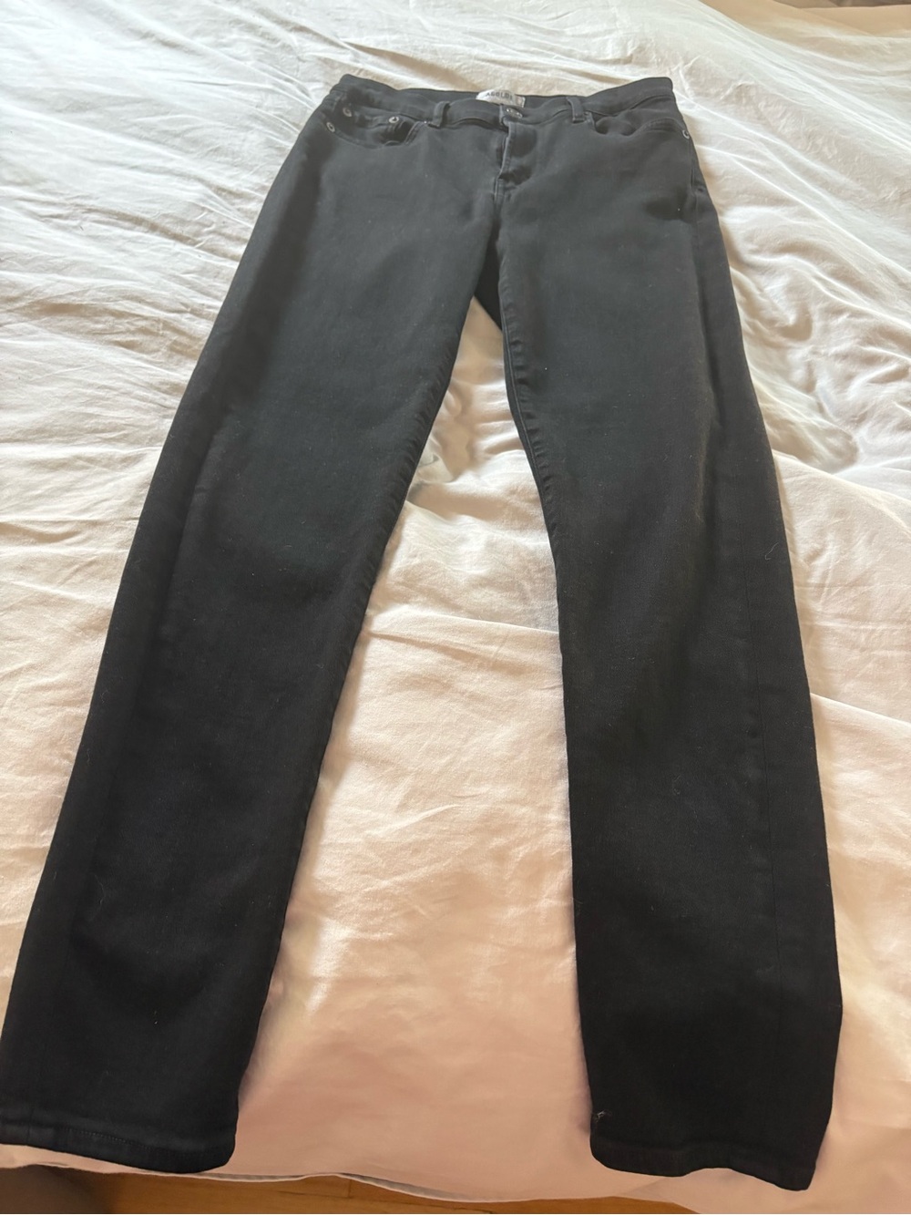 Agolde Black Straight Leg Jeans